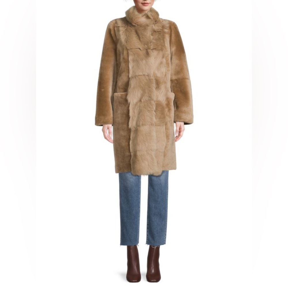 $3375 GRENN PILOT Reversible Shearling Coat size s